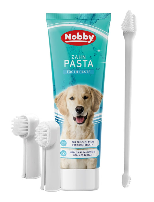 Zahnbürstenset mit Zahnpasta