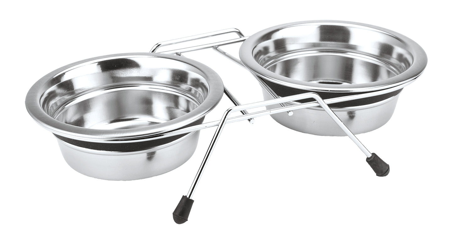 Doppelnapf Edelstahl "SILENT DINER"