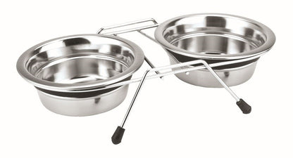Doppelnapf Edelstahl "SILENT DINER"