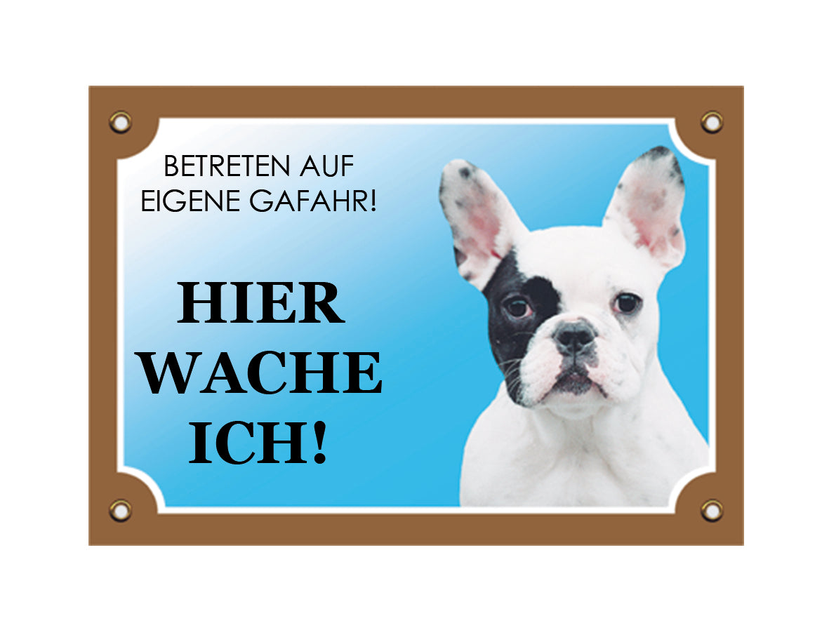 Warntafeln Französische Bulldogge