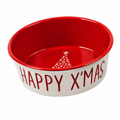 XMAS Edelstahlnapf "HAPPY XMAS"
